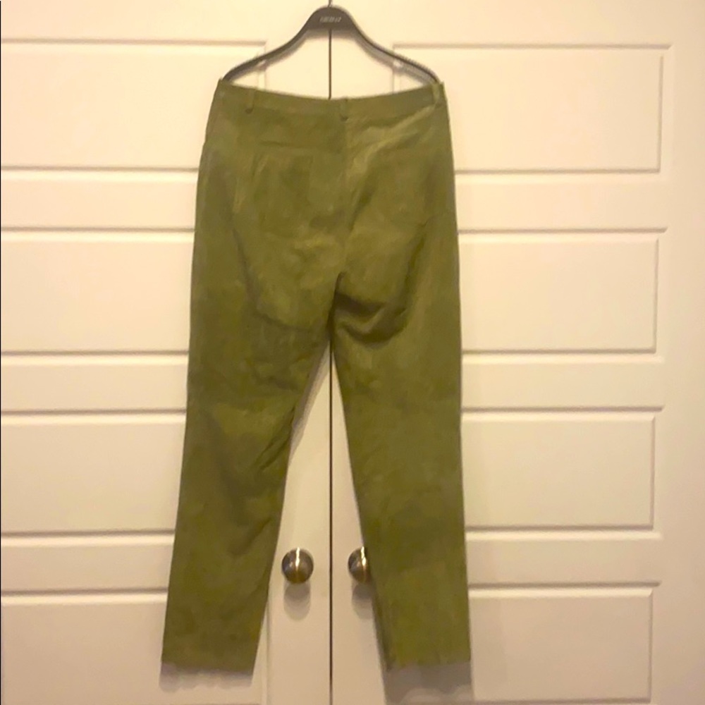 Leather 5 pocket pants .
